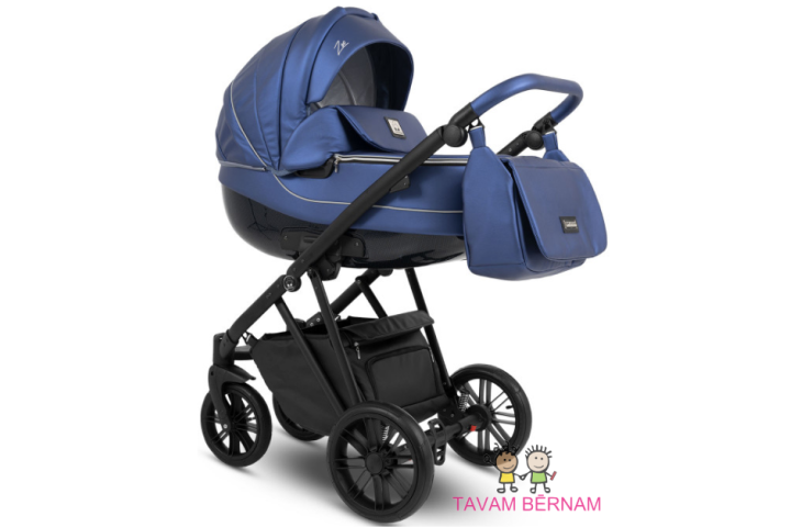 Camarelo Zeo Eco 2-1 ZeoEco-3 (Eko āda tumši zila) bērnu universālie rati